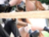パンチラ見放題公園で食い込み純白の透けパンティをゲット【野外パンチラ/高画質/望遠】