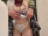 vol.96(ノーブラ乳いじり、モザイク貫通本気汁くぱぁアリ) 激カワノーブラ金髪ギャルKちゃん逆さ撮りと身体いじり
