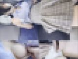電車お触り29 油断している可愛いコに興奮して豊満なお胸と股間をいただいちゃいました