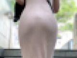 《完璧と言っても過言ではない！最強美女のT透けニットワンピ》