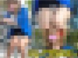 盗撮がバレてキレた美人ギャルの無防備大開脚パンチラ盗撮動画