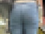 ロン爺の４Ｋピタパン女663 ピタっとしたデニムを履きこなす美尻お姉さん