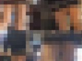 ミニスカタイトなデニムで街を歩くギャル　歩くたびに下尻が！01