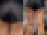 ムチムチショートパンツからはみ出した下尻がセクシーなギャル