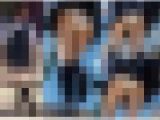 【顔有】突風でめくれて白パンツお尻がモロ出しパンチラ