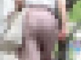 《ジャケットを脱ぐと凄いことに！スタイル抜群キャリアウーマンの丸見えPライン》