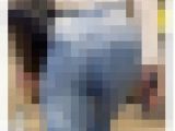 《パンパンときどきパンパン甘め！ハイウエストデニムの美人OL》