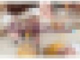 パスタを袋に吐いたら溢れちゃった（汗）